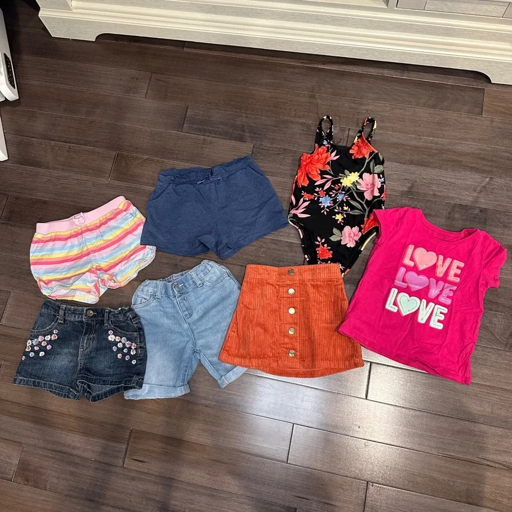 Girls 7 Piece Summer Clothing Bundle Lot Size‎ 4/ 4T